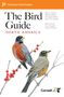 „The Bird Guide: North America“ steht neben Illustrationen von zwei Vögeln auf Zweigen mit roten Beeren., Buch