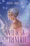 „Anna Bright, Wings of Reverie“. Eine Fee mit weißen Haaren und Flügeln, umgeben von Schneeflocken, in einer fantasievollen Szenerie.
