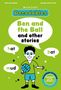 Texte: "Ben and the Ball and other stories", "hat", "bat", "mud", "Beginning Readers". Illustration eines Jungen mit Ball., Buch