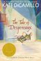 Buchtitel: The Tale of Despereaux. Illustration einer Maus mit Schwert, in einem hell erleuchteten Raum.