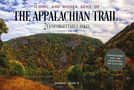 "Iconic and hidden gems of The Appalachian Trail, 20 unforgettable hikes." Herbstwald und Fluss im Vordergrund., Buch