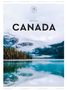 Titel "Canada" von Maud Simon, "The Extraordinary Guides". Landschaft mit Bergen, Wald und klarem See., Buch