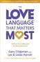 Text: "THE LOVE LANGUAGE THAT MATTERS MOST. How to Personalize Love So They Really Feel It! Gary Chapman and Les & Leslie Parrott."