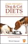 "HOME-PREPARED Dog & Cat DIETS SECOND EDITION by Patricia Schenck. Ein Hund und eine Katze fressen aus Näpfen."
