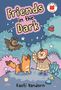 "Friends in the Dark" und "Kaeti Vandorn". Illustration: Nachtlandschaft mit Fledermaus, Katze, Vogel und kleinen Kreaturen., Buch
