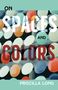 "ON SPACES AND COLORS" und "PRISCILLA LONG". Bunte, überlappende Kreise auf einem strukturierten Hintergrund., Buch