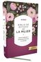 Titel: "Biblia de Estudio para la Mujer". Florales Design und lila Farbtöne.