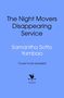 „The Night Movers Disappearing Service“, „Samantha Sotto Yambao“, „Cover to be revealed“. Bantam-Logo mit Hahn.