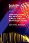 „Examining Secrets And Revelation In Music And Audio Technology Cultures“ von Samantha Bennett. Bunte Lichteffekte im Hintergrund.