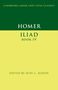 Oben „Homer: Iliad, Book IV“. Unten „Edited by Seth L. Schein“. Grüner und gelber Hintergrund.