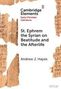 "St. Ephrem the Syrian on Beatitude and the Afterlife" von Andrew J. Hayes. Hintergrund zeigt alte Papyrusfragmente.