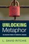 Titel: "Unlocking Metaphor". Autor: L. David Ritchie. Rotes Schloss mit Herzsymbol oben abgebildet.