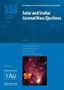 Text: "Solar and Stellar Coronal Mass Ejections". Unten ein abstraktes, farbiges Himmelsbild., Buch