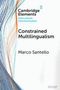 "Constrained Multilingualism" von Marco Santello, Teil von Cambridge Elements Intercultural Communication. Farbliche Linien zieren die linke Seite.
