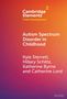 "Cambridge Elements: Child Development. Autism Spectrum Disorder in Childhood. Kyle Sterrett, Hillary Schiltz, Katherine Byrne, Catherine Lord." Farbübergang von Rot zu Orange.