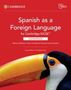 „Spanish as a Foreign Language“, Cambridge IGCSE Kursbuch. Illustration mit Tucan auf rotem Hintergrund., Buch