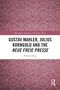 „Gustav Mahler, Julius Korngold and the Neue Freie Presse“, Michael Haas. Rosa Hintergrund mit Ornamenten., Buch