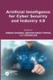 "Artificial Intelligence for Cyber Security and Industry 4.0" zeigt einen Finger, der ein AI-Panel auf einem Bildschirm berührt., Buch