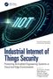 "Industrial Internet of Things Security", Titel eines Buches. Kreisförmige, futuristische Grafik in Blau und Schwarz., Buch