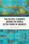 Titel: "Ten Follies: A Journey Around the World in Ten Forms of Madness" von Marco Innamorati. Abstrakte blaue Textur., Buch