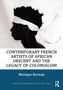 Text: "Contemporary French Artists of African Descent and the Legacy of Colonialism" von Monique Kerman. Silhouette eines Profils mit weißem Stirnband., Buch