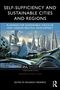 Buchtitel: "Self-Sufficiency and Sustainable Cities and Regions". Illustration futuristischer Architektur., Buch