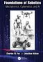 Text: "Foundations of Robotics: Mechatronics, Cybernetics, and AI" von Charles W. Fox und Jonathan Aitken. Zeichnung von Robotern., Buch