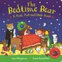 "The Bedtime Bear: A Push, Pull and Slide Book" von Ian Whybrow, Axel Scheffler. Illustration mit Tieren und einem Kind im Bett.