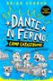 "DANTE 'N. FERNO: CAMP CATASTROPHE" auf blauem Hintergrund. Zwei Comicfiguren rudern in einem Boot, gejagt von tierischen Monstern.