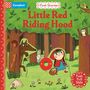 "First Stories: Little Red Riding Hood. Push Pull Slide." Illustration: Rotkäppchen im Wald mit Tieren, Wolf sieht zu., Buch