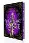 "The Shadow Prince" von Helen Scheuerer. Verziert mit goldenen Ranken um ein Schwert auf lila Hintergrund.