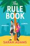 "The Rule Book" von Sarah Adams. Eine Illustration mit Mann im Sportoutfit und Frau im pinken Blazer vor einer Palme.