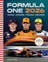 "FORMULA ONE 2026 TEAMS DRIVERS TRACKS RECORDS" oben. Unten drei Fahrer in Rennanzügen, unten ein Formel-1-Auto.