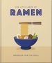„The Little Book of Ramen“, „Noodles for the Soul“. Illustration einer dampfenden Ramen-Schüssel mit Essstäbchen.