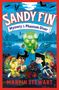"Sandy Fin: Mystery of the Phantom Diver" steht auf einem bunten Cover mit zwei Kindern, die ein Rätsel untersuchen.