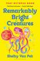 Titel: "Remarkably Bright Creatures". Gelbes Cover mit buntem Oktopus, der Blasen hält. Autor: Shelby Van Pelt.
