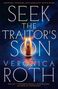 „Seek the Traitor's Son“ von Veronica Roth. Eine Illustration zeigt eine Person im Wasser, die Licht in den Händen hält., Buch