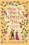 „How to Find a Nameless Fae“ von A. J. Lancaster. Florale Illustration umrahmt ein Paar und eine Katze.