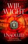 Text: "Cover to be revealed. Will Wight. Unsouled." Roter Hintergrund. Tor-Logo unten., Buch