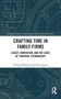 Buchtitel: "Crafting Time in Family Firms". Blau-weißes Muster mit technischen Zeichnungen im Hintergrund., Buch