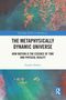 Text: "THE METAPHYSICALLY DYNAMIC UNIVERSE" von Stephen Barker. Abstrakte blaue und orange Farbmuster., Buch