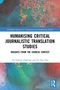 „Humanising Critical Journalistic Translation Studies“ ist der Titel. Aquarellähnlicher Hintergrund mit abstrakten Farben., Buch