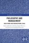 Buchtitel: "Philosophy and Management: Great Minds and Organizational Ideas" von drei Autoren. Florales Muster und Logo., Buch