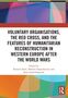 Titel: "Voluntary Organisations, the Red Cross..." Herausgeber: Romain Fathi, Melanie Oppenheimer, Paul-André Rosental. Abstrakte geometrische Illustration., Buch