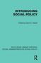 "INTRODUCING SOCIAL POLICY", herausgegeben von David C. Marsh, gehört zur Routledge Library Editions. Turkisfarbener Hintergrund., Buch