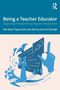 Text: "Being a Teacher Educator: Supporting Professional Learning and Development" von Pete Boyd, Pippa Leslie, Jean Murray und Lisa Murtagh. Illustration: Eine Person zeigt auf eine Tafel, umgeben von Büchern und Menschen., Buch