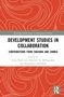 Text: "Development Studies in Collaboration: Contributions from Tanzania and Zambia." Buchcover mit rotem, geschwungenem Muster., Buch