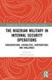 "The Nigerian Military in Internal Security Operations" über roten, gewellten Hintergrundlinien., Buch