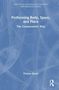 "Performing Body, Space, and Place: The Cosmocentric Way" von Thomas Riccio. Blaues Cover mit abstrakten Linien., Buch