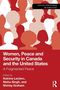 „Women, Peace and Security in Canada and the United States.“ Silhouetten von Frauen in Rot- und Weißtönen., Buch